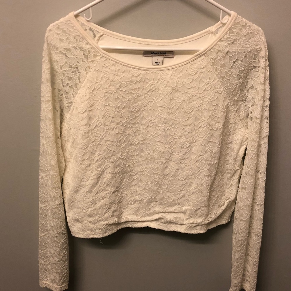 White Lace Crop Top